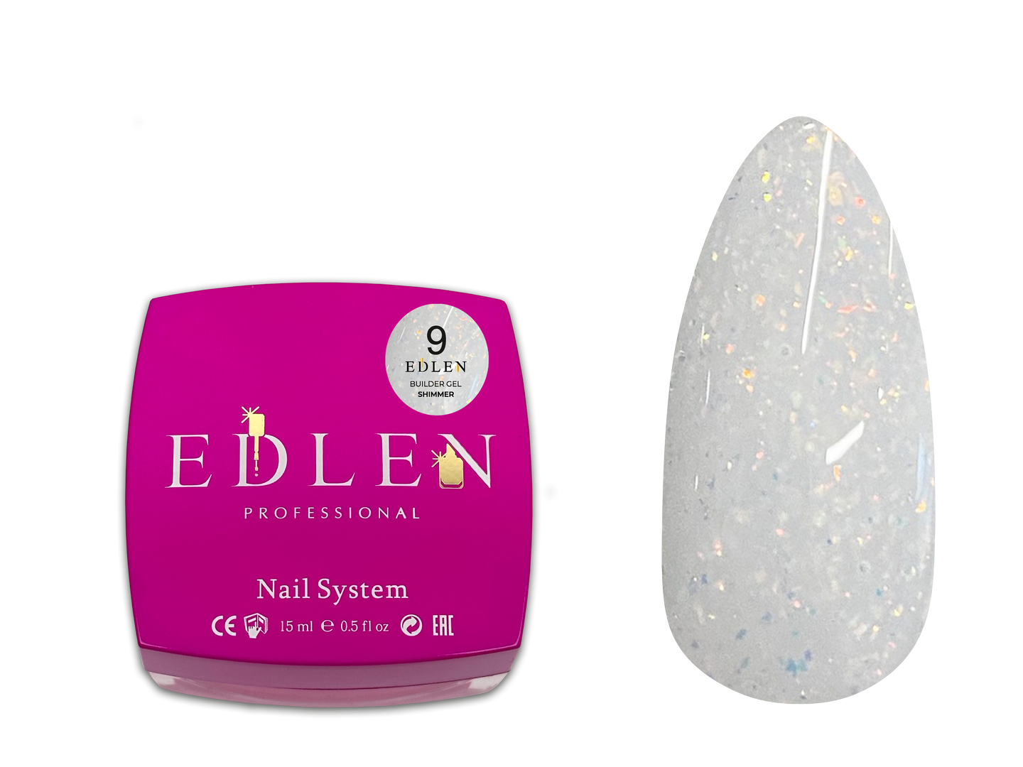 Gel de Construction Shimmer Edlen 50ml - Teinte #09