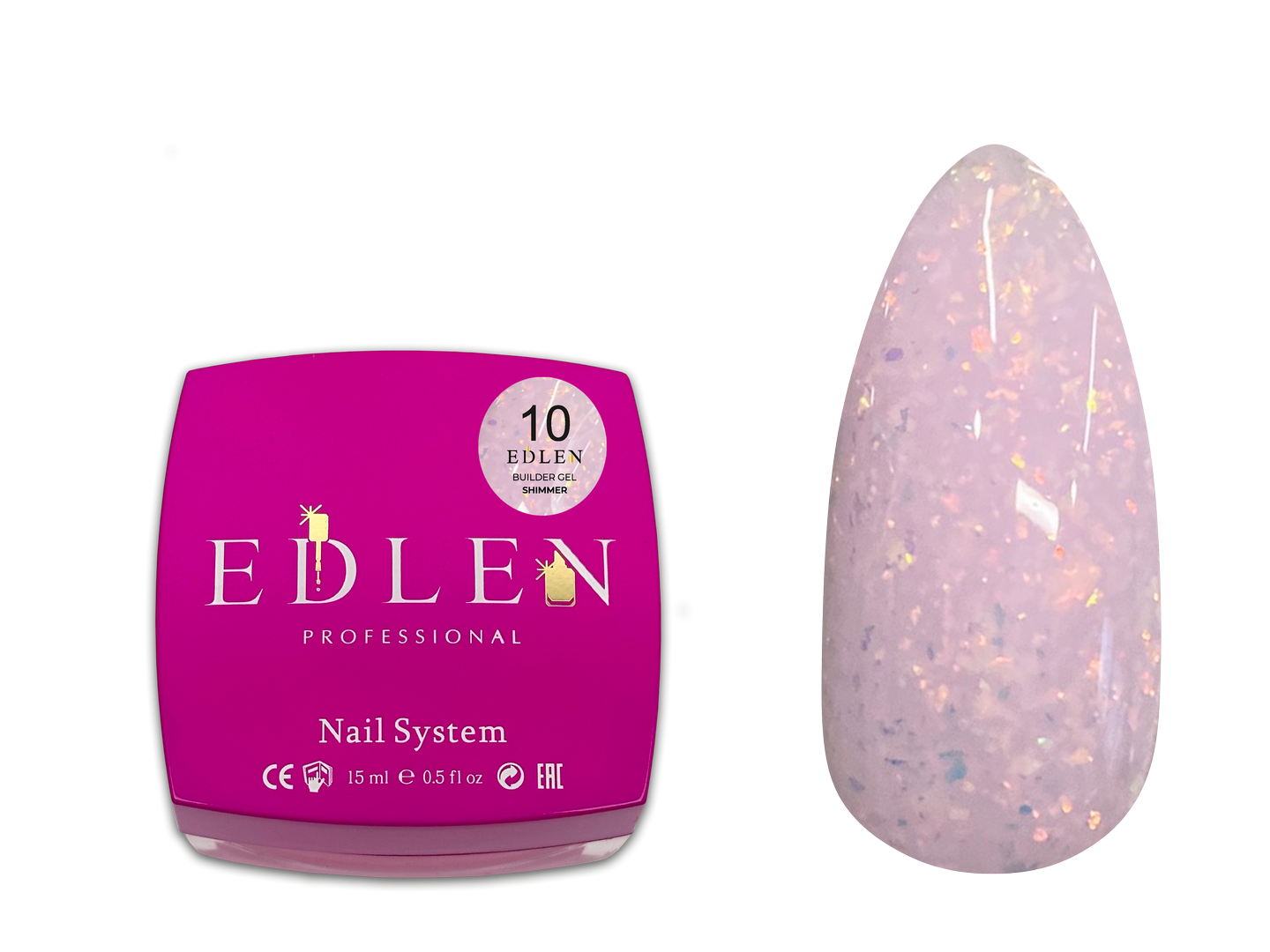 Gel de Construction Shimmer Edlen 50ml - Teinte #10