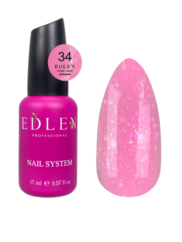 Cover Base Shimmer Edlen 17ml - Teinte #34