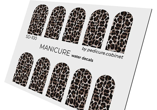 Water Decals Manucure – Motif Léopard Marron – Réf. SD-100