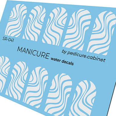 Water Decals Manucure – Motif Vagues Blanches – Réf. SR-041