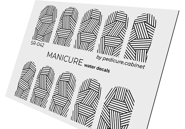 Water Decals Manucure – Motif Entrelacé Noir – Réf. SR-042