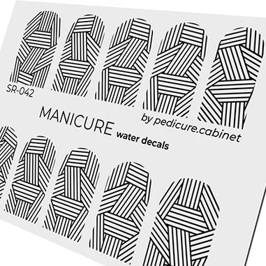 Water Decals Manucure – Motif Entrelacé Noir – Réf. SR-042