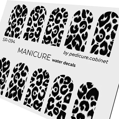 Water Decals Manucure – Grand Motif Léopard Noir – Réf. SR-094