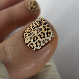 Nail Wraps Pédicure – Motif Léopard Classique – Réf. WR-419