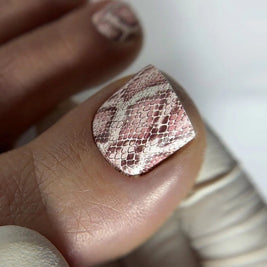 Nail Wraps Pédicure – Python Rose – Réf. WR-452