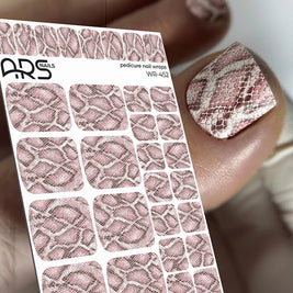 Nail Wraps Pédicure – Python Rose – Réf. WR-452