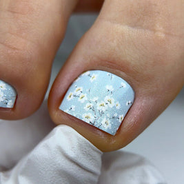 Nail Wraps Pédicure – Motif Petites Fleurs – Réf. WR-569