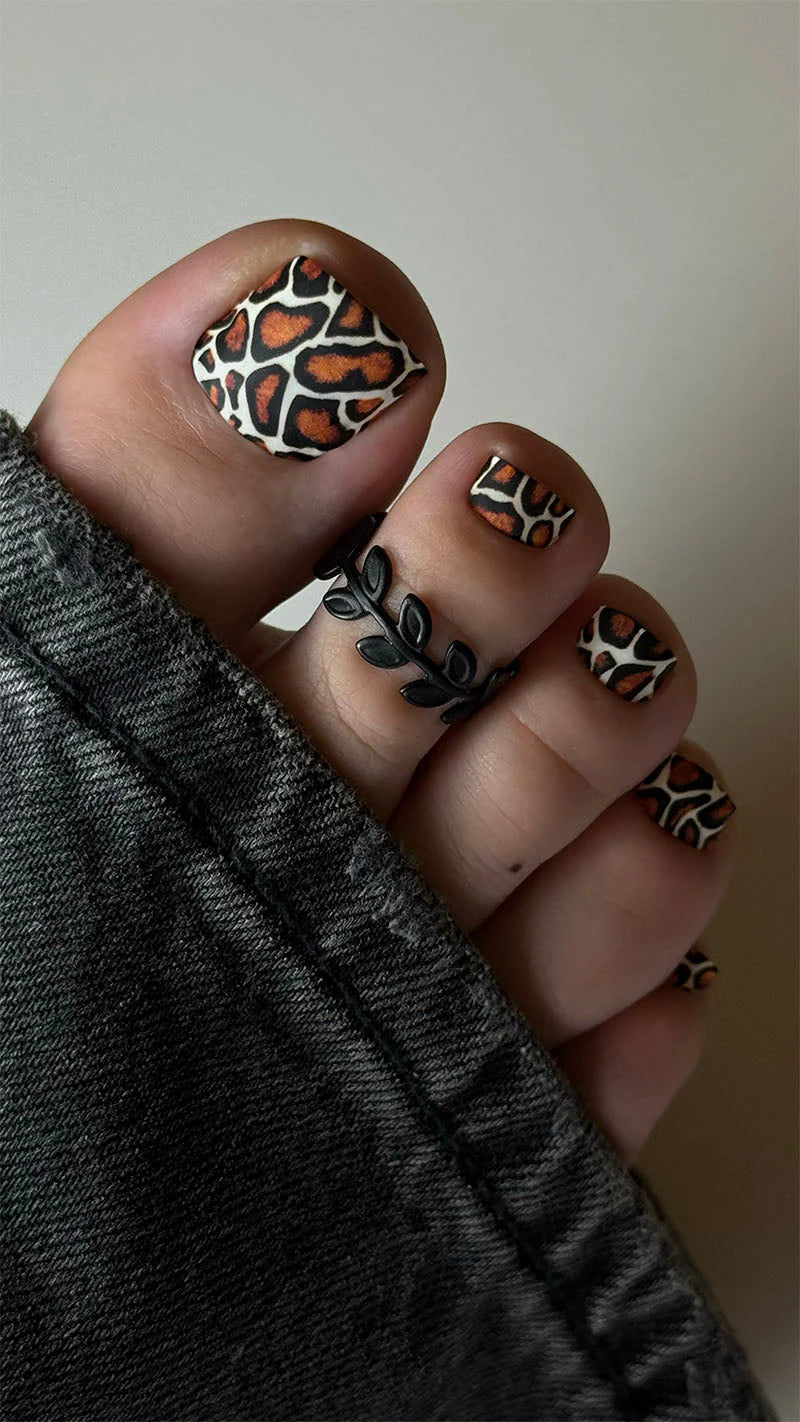 Nail Wraps Pédicure – Imprimé Girafe – Réf. WR-631