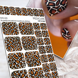 Nail Wraps Pédicure – Imprimé Girafe – Réf. WR-631