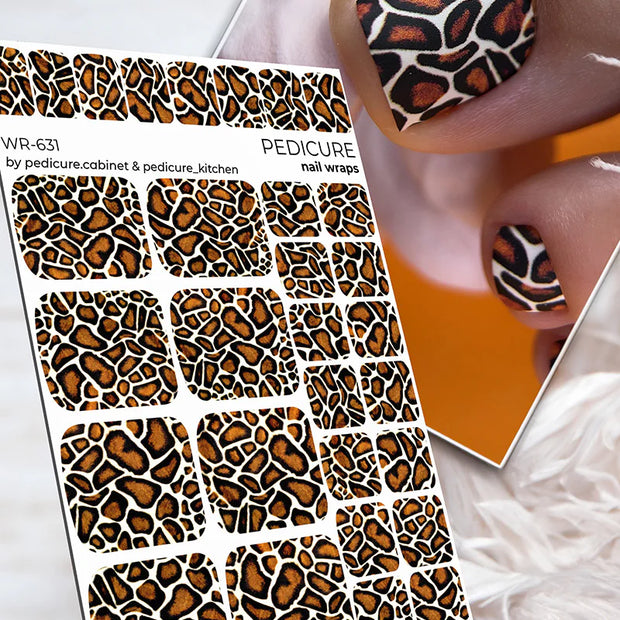 Nail Wraps Pédicure – Imprimé Girafe – Réf. WR-631