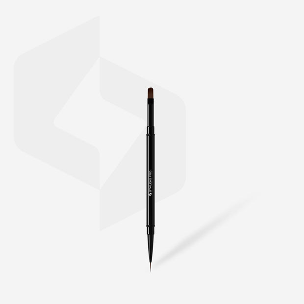Pinceau gel professionnel double tête – Liner 10 mm & Gel 11 mm – Staleks