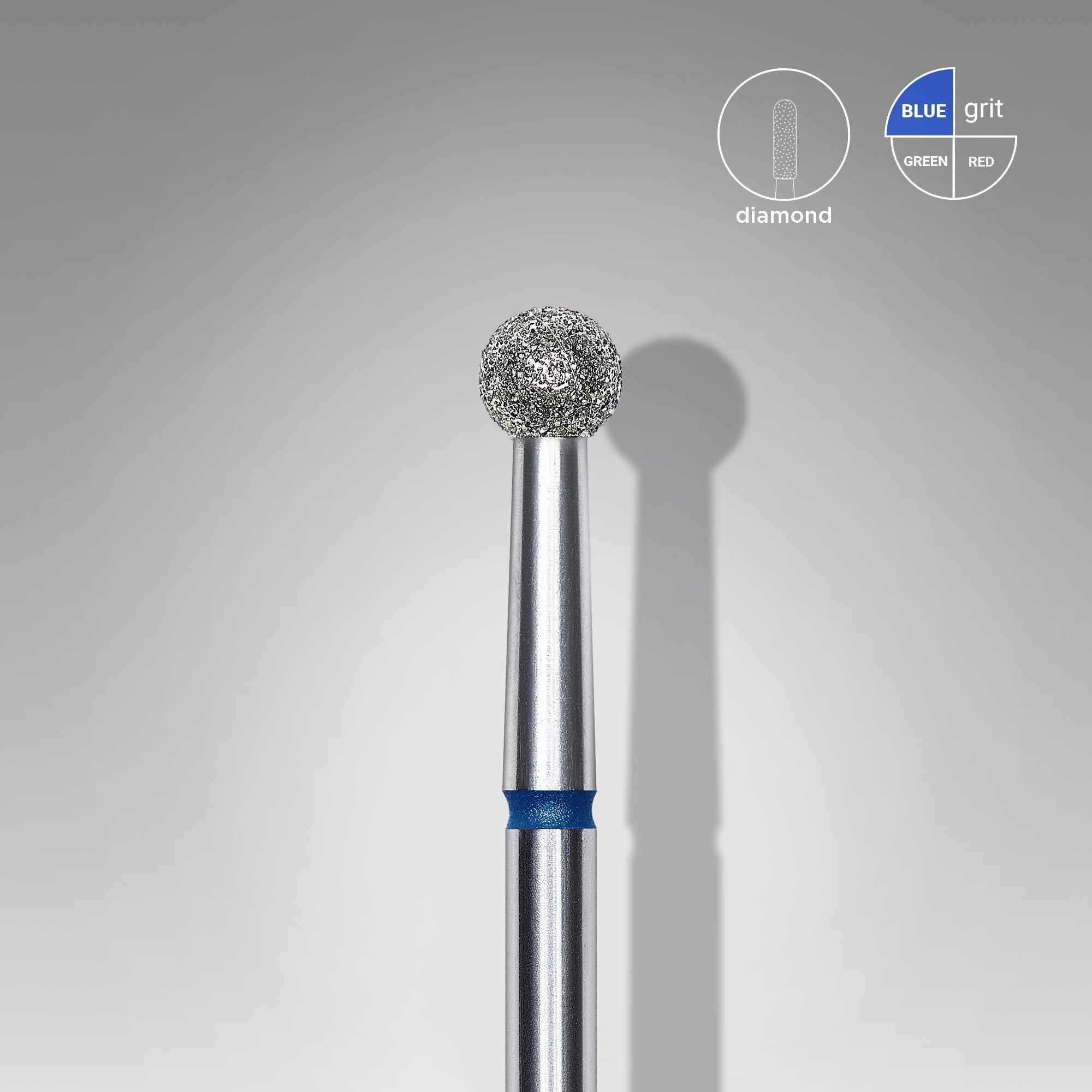 Embout diamanté boule grain bleu 3,5 mm - Staleks